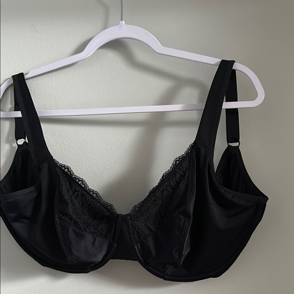 Vanity Fair Bra 38DDD Black, 76014 underwire no padding silky wide straps 3543 G - Picture 1 of 9